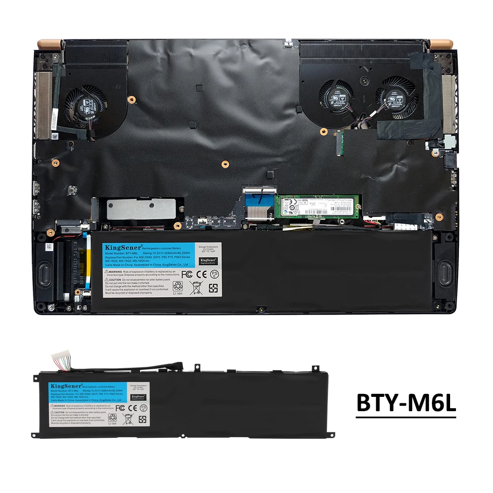 KingSener BTY-M6L Battery For MSI GS65 GS75 Stealth Thin 8RF 8RE PS63 P65 P75 Creator 8RC 8SC 9SC 9SE MS-16Q3 MS-16Q2 Series