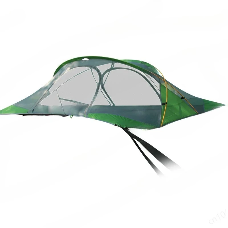 Green portable camping tree net hanging tree tent, canopy go on road trip tent, camping mosquito net hammock