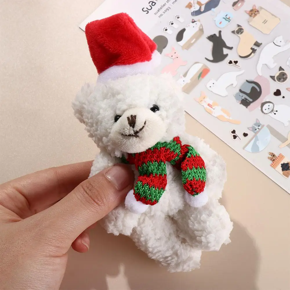 Медведь Шарф Цветок Рождественский Плюшевый Медведь Плюшевый ПП Хлопок Рождественский Медведь Кукла Милый Мультяшный Рождественский Медведь Плюшевый Подвеска