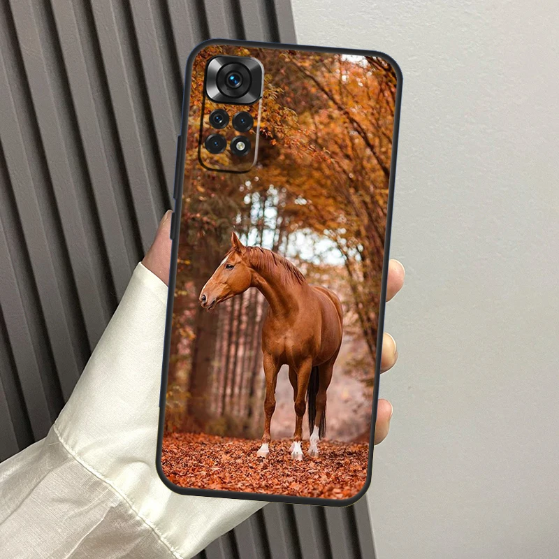 Animal Steed Horse Case For Xiaomi Redmi Note 10 Pro Note 11 8 9 12 Pro 11S 10S 8T Redmi 10C 12C 9C 9T Cover