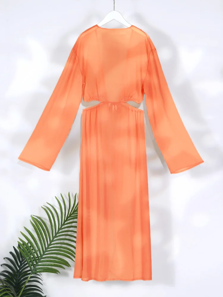 one Piece Bikini Sets Cover Up Women Swimsuit Sexy Orange Mujer Bikini Bandage Swimwear Women Thong Swimsuits Beach Wear Dress