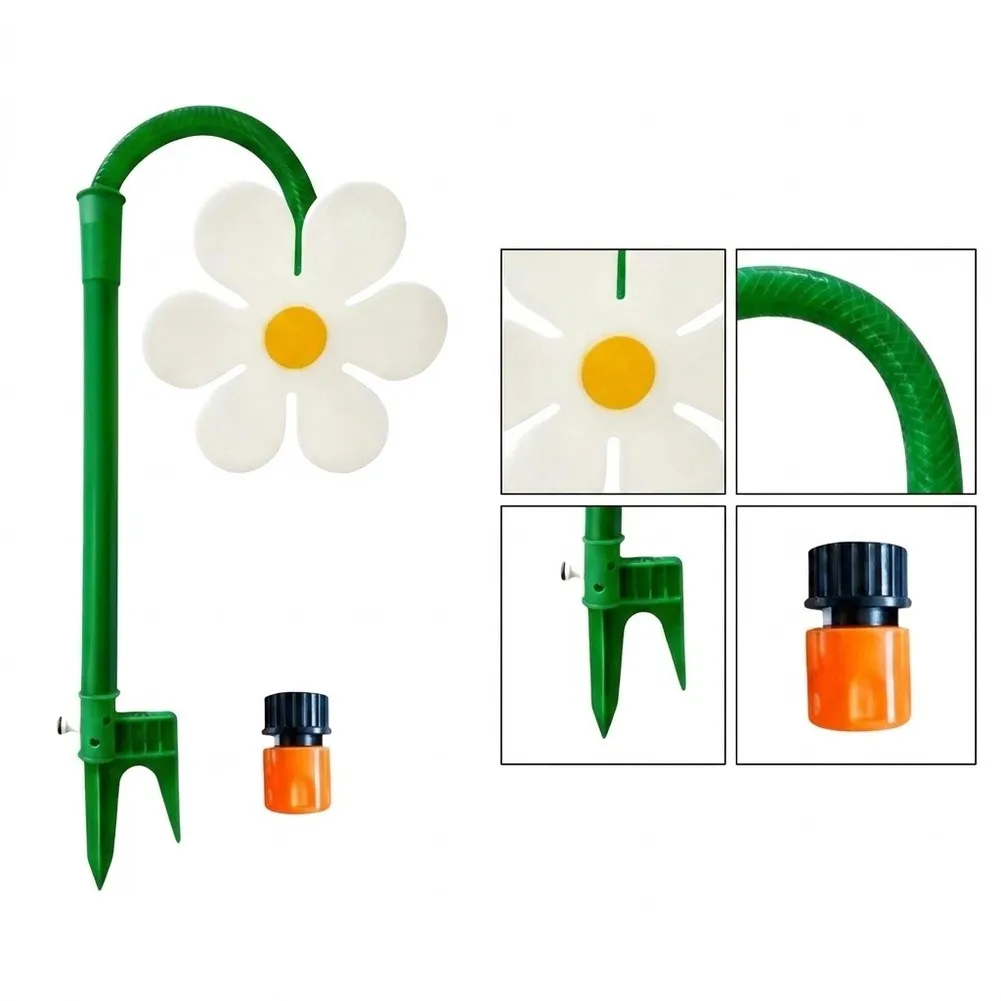 Flower Sprinkler With 3/4 Inch Adapter 360° Rotating Water Sprinkler For Yard Lawn & Garden Replacement Automatic Watering