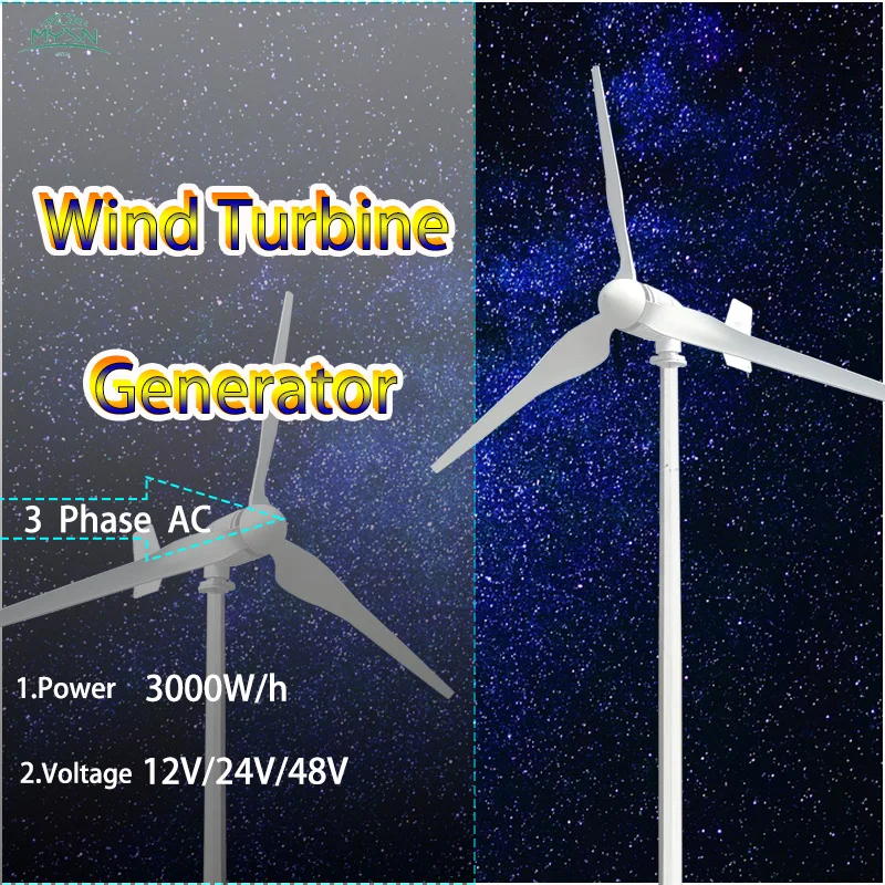 

10000W Wind Turbine Generator Complete Set 48V 10KW Magnetic Motor Free Energy Windmill MPPT Inverter Generador Electrico