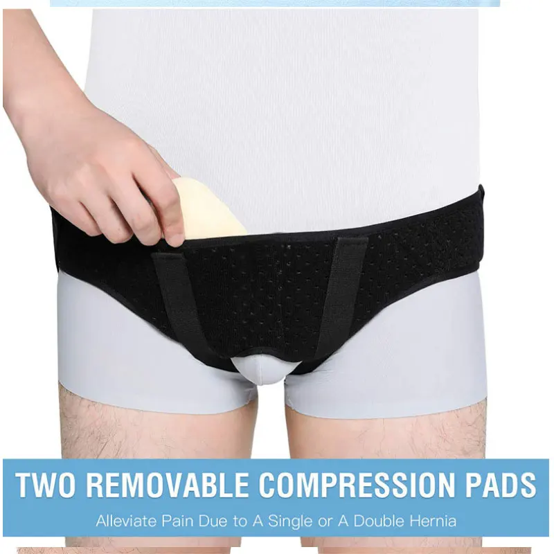 Men Hernia Support Belt Sports Inguinal Groin Hernia Pain Relief Truss Brace Air Band Adjustable Hernia Support for Training