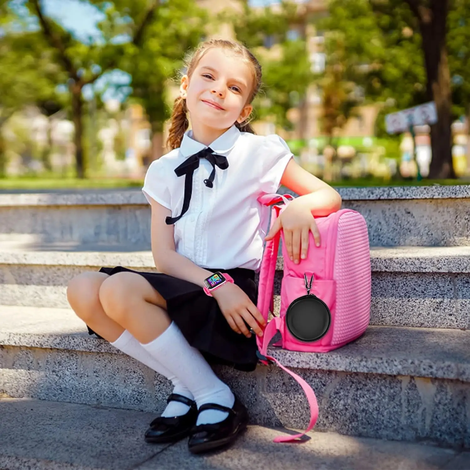 Custodia compatibile con VTech KidiZoom Smartwatch DX2, DX3, scatola portaoggetti portatile per cavo micro-USB