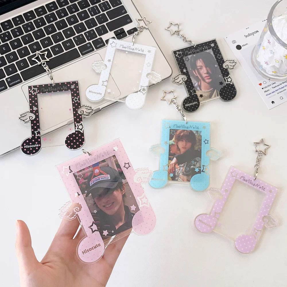 XY Student ID Campus Card Holder Ins-style Card Holder Acrylic Music Note Idol Photo Card Polaroid Protective Case image 6