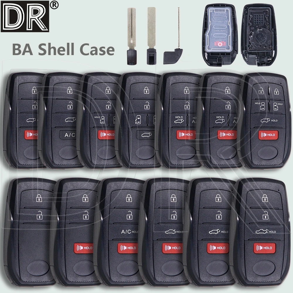 

DR Replacment Car Key Shell Case For Toyota Land Cruiser Corrolla Crown Voxy Highlander Prius Venza Alphard Sienna 2022-2026