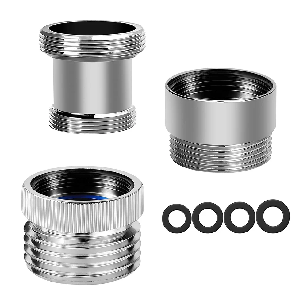 Silver Hose Faucet Adapter Easy Installation Hose Adapter Garden Hose Adapter Solid Brass Construction Chrome-plated Finish