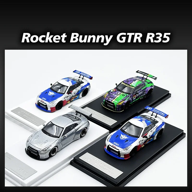 

FUJI 1:64 Pandem GTR R35 EVA Robot Diecast Diorama Car Model Collection Miniature Toy