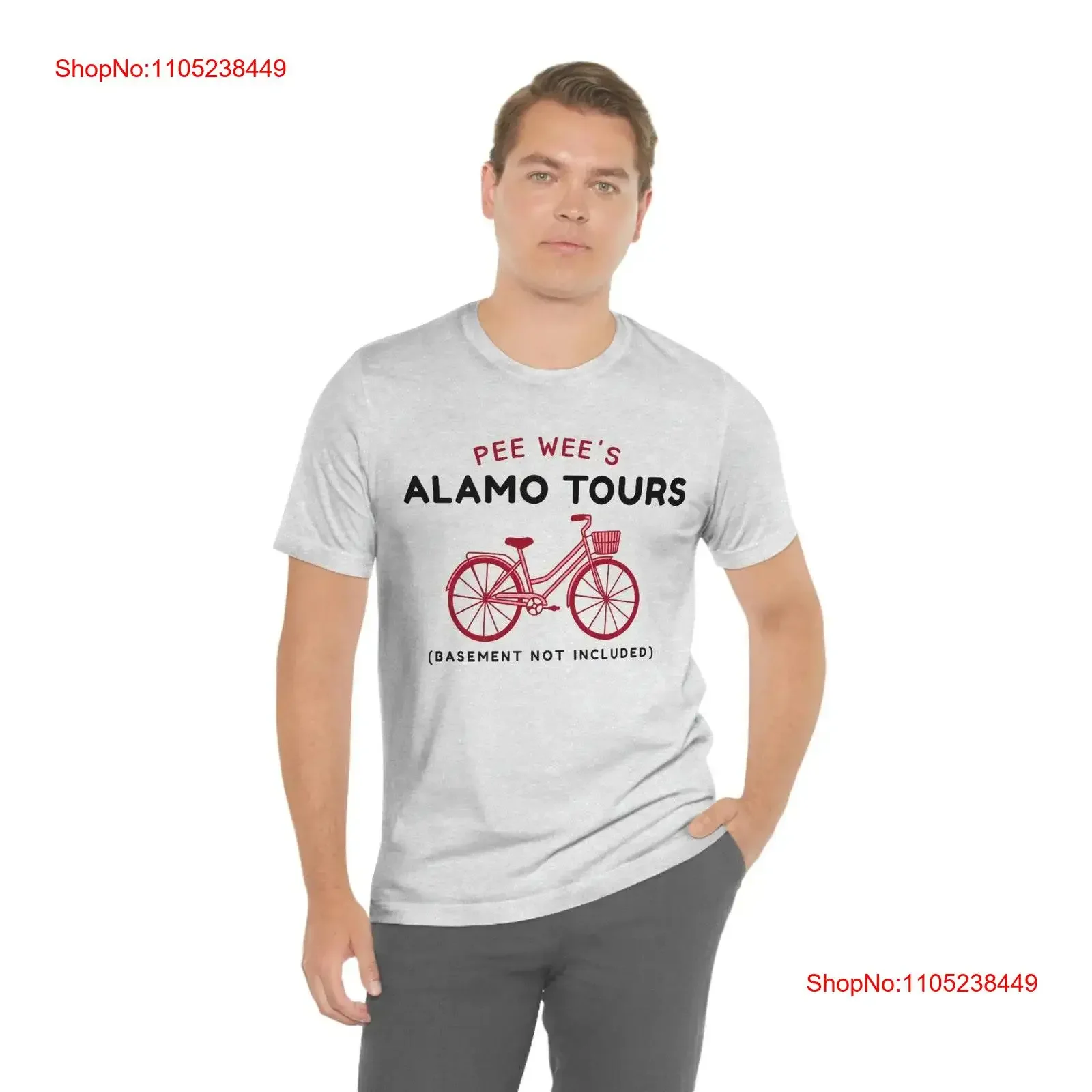PeeWee Herman Alamo Tour Basement Not Included Bike T shirt Jersey vintage Washed streetwear fashion Soft designer clothes