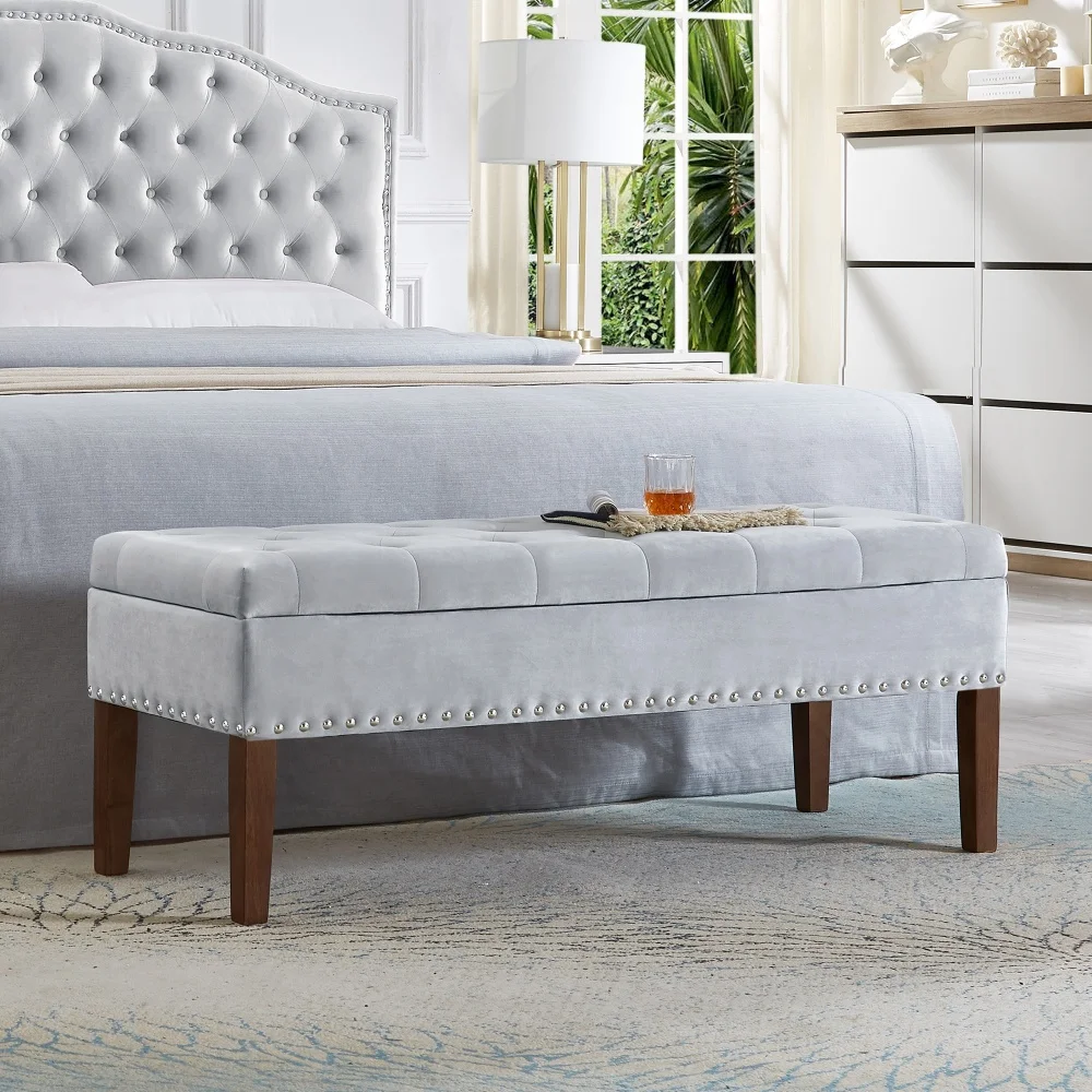 

Tufted Bench with Storage