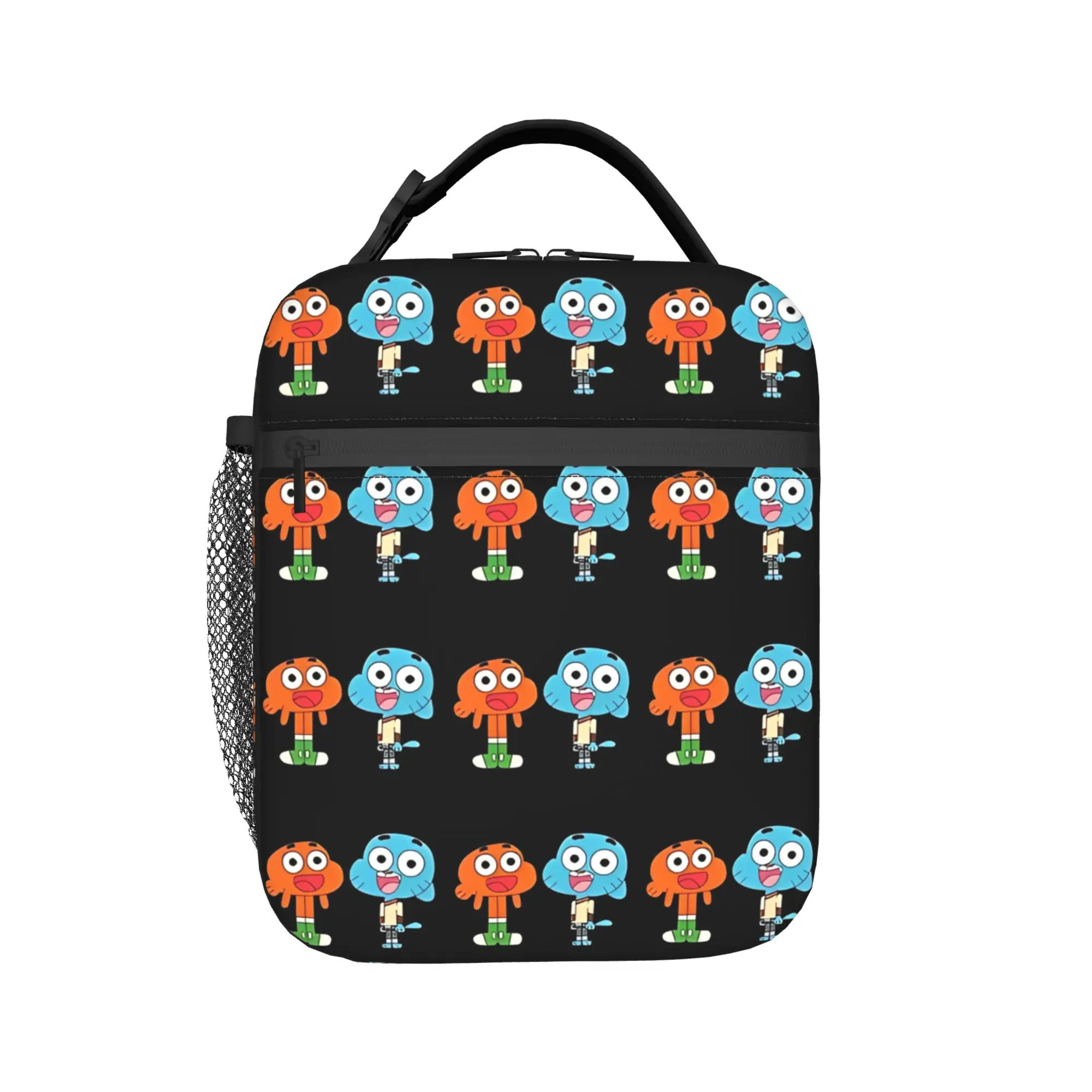 Darwin Insulated Lunch Bag Cartoon The Amazing World Of Gumballs Lunch Container Cooler Bag Tote Lunch Box Food Storage Bags