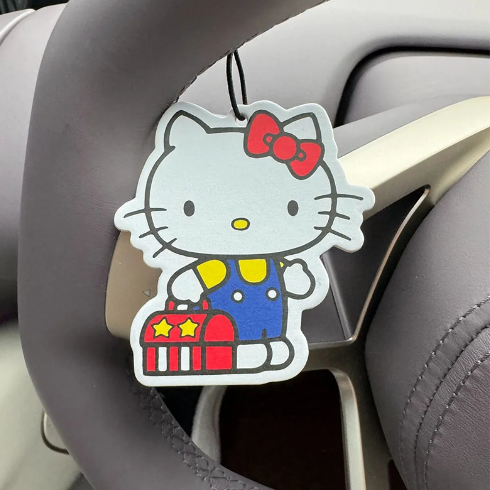 Anime Peripheral HelloKitty Car Fragrance Slice Cinnamoroll Scented Stick Strap Pupil Backpack Accessories Schoolgirl Small Gift