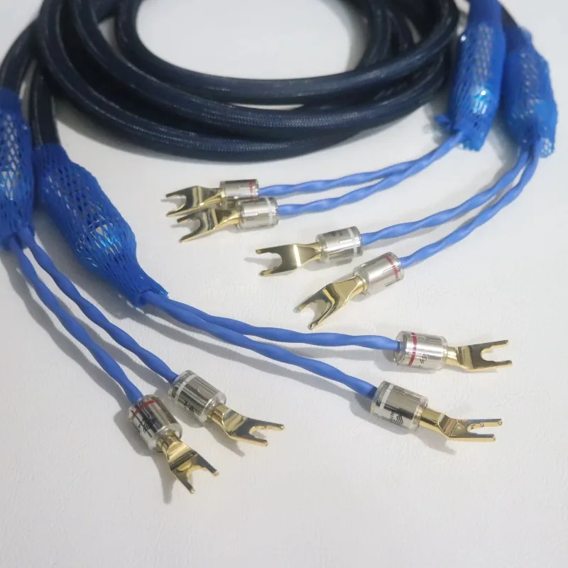 Netherlands Silver 770L Speaker Cable G7 25th Anniversary Edition Top Royal Signature Amplifier Wire with Original Banana/Y Plug