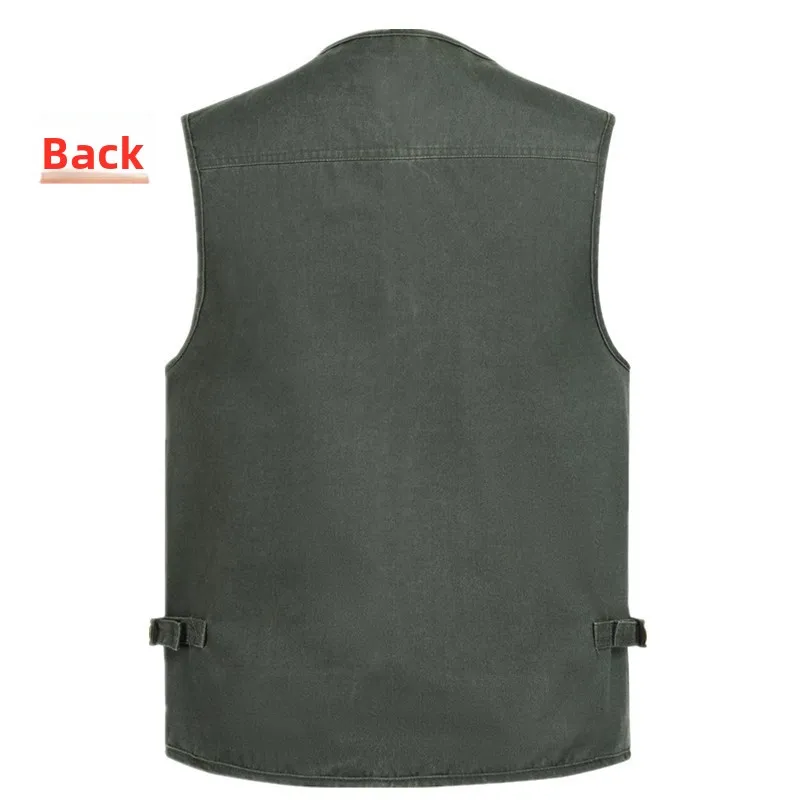 L-8XL Outdoor-Weste mit mehreren Taschen, Klettern, Wandern, Camping, Angeln, Bergsteigen, Reisen, Radfahren, Freizeit, Weste – Detail 13