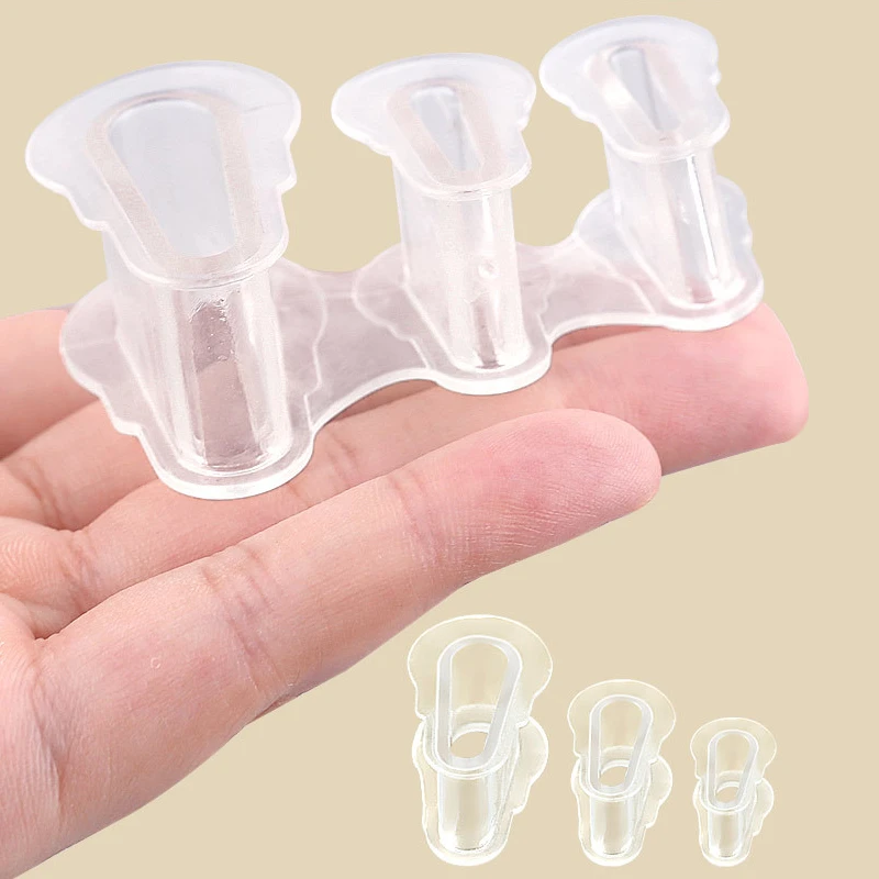 1Pair Hammer Gel Thumb Foot Care Splitter Bunion Corrector Silicone Overlap Separators Hallux Valgus Toe Orthosis Clip Pads