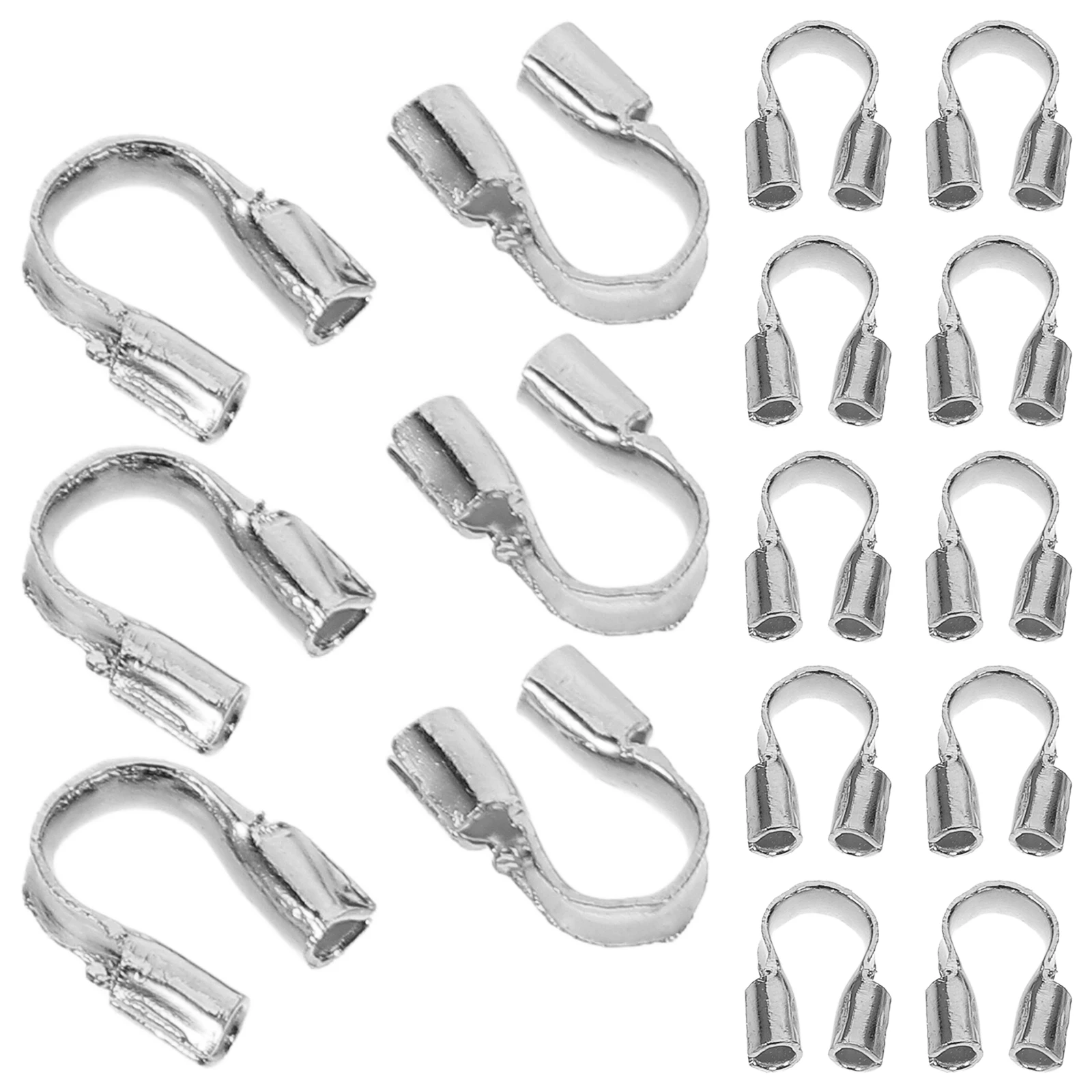 

100pcs U-shaped Positioning Tube Wire Protector Copper DIY Jewelry Accessories Gold Color Cable Guardian Thread Guard