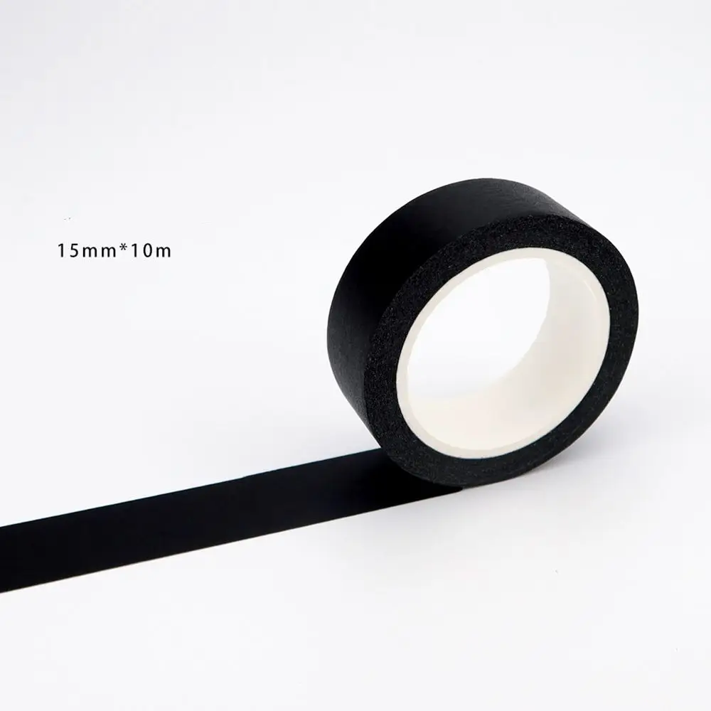 Multi-function Students Art Drawing Solid White Scrapbooking Black Masked  Paper Tape Decorative Paper Stationery Adhesive Tape