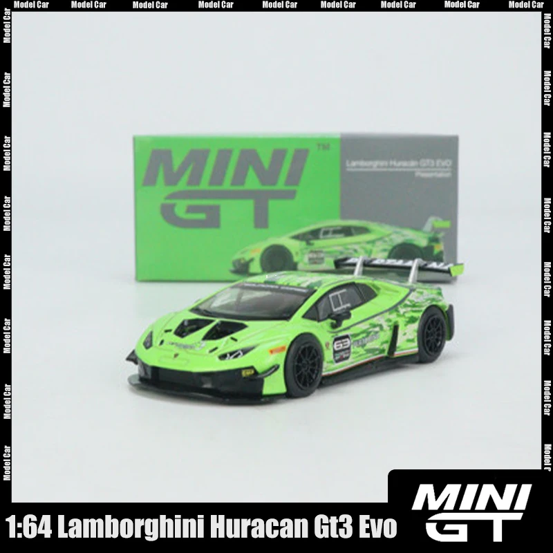 

NEW Mini Gt 1:64 Lamborghini Huracan Gt3 Evo Miniature Model Car Mode#352 Alloy Car Figure Collect Toy Customized Birthday Gifts