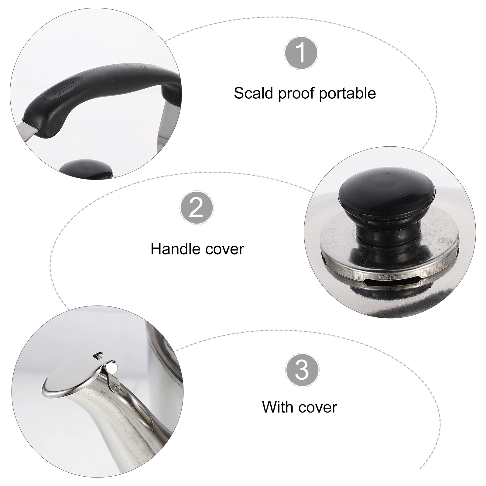 

4L Stainless Steel Whistling Kettle Large Capacity Automatic Alarm Tea Pot for Gas Stove Household Heating Sounding Kettle