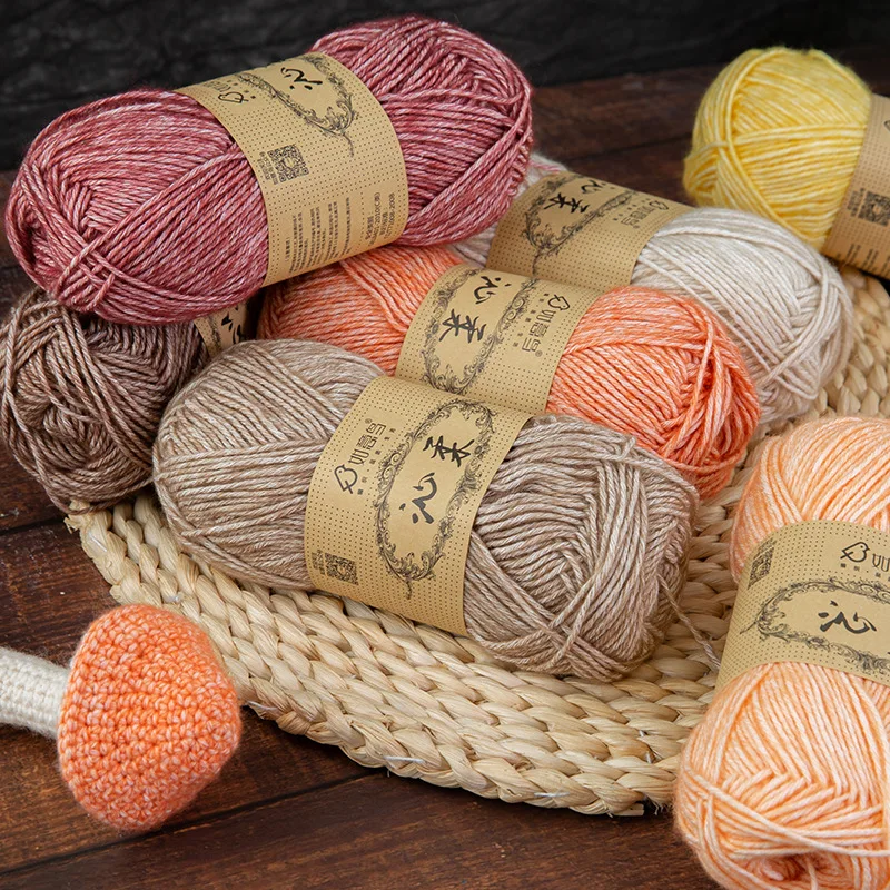 50 Grams/Ball Baby Cotton Knitting Yarn Super Soft DIY Handmade Cotton Yarn Crochet Blanket Scarf Thickness Wool Line