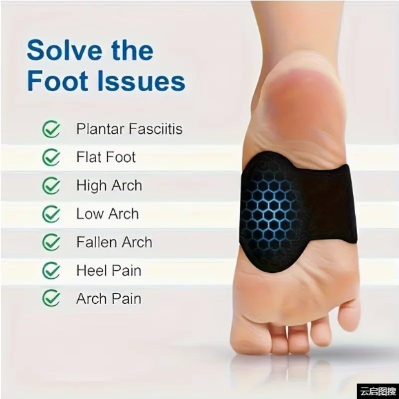 Unisex Flat Foot Arch Support Shoe Inserts Shock Absorption Comfort Foot Pads for Men And Women