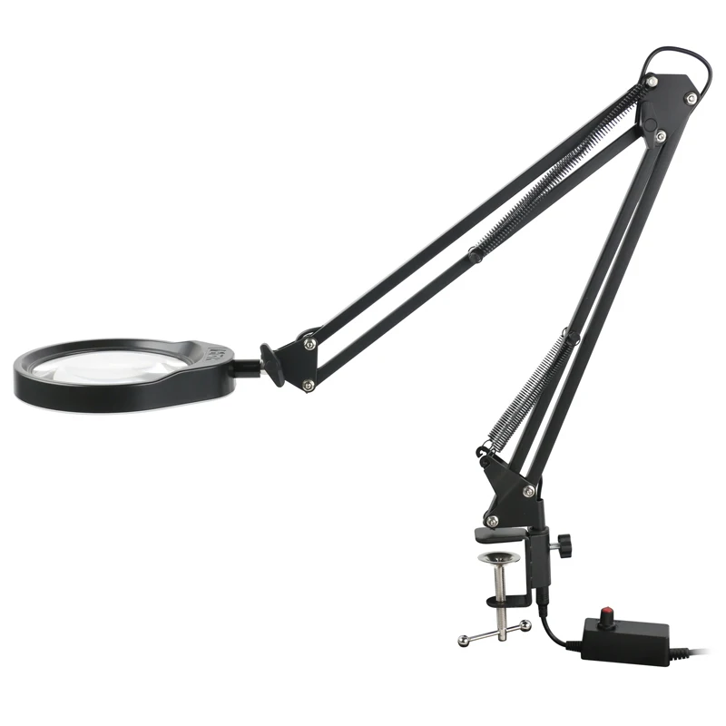 10X 10X20X Optyczna duża soczewka Lampa powiększająca Składany stojak Lupa biurkowa do kontroli, spawania, czytania, salonu kosmetycznego