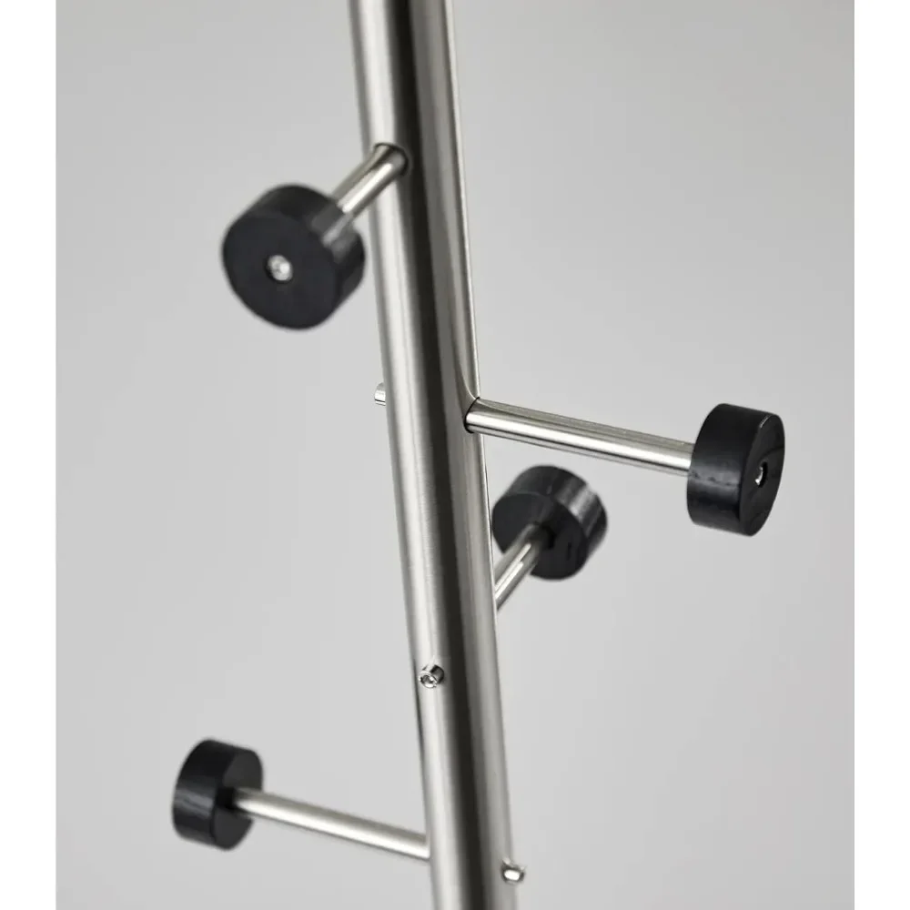 Coat Rack Brushed Steel Freight Free Standing Entrance Hall Living Room Furniture Home