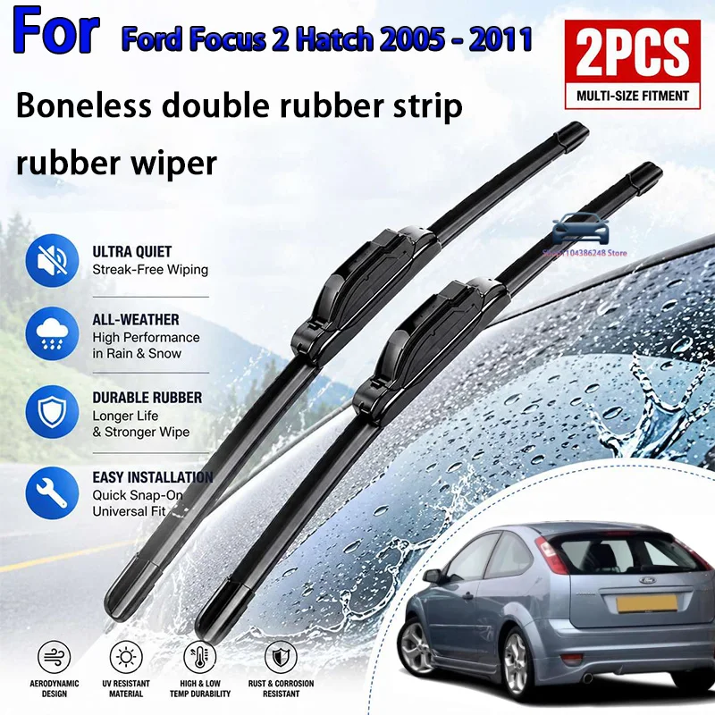 

Front Wiper Blades Set For Ford Focus 2 Hatch 2005 - 2011 Windshield Windscreen Window Brushes 26"+17" Modification Parts