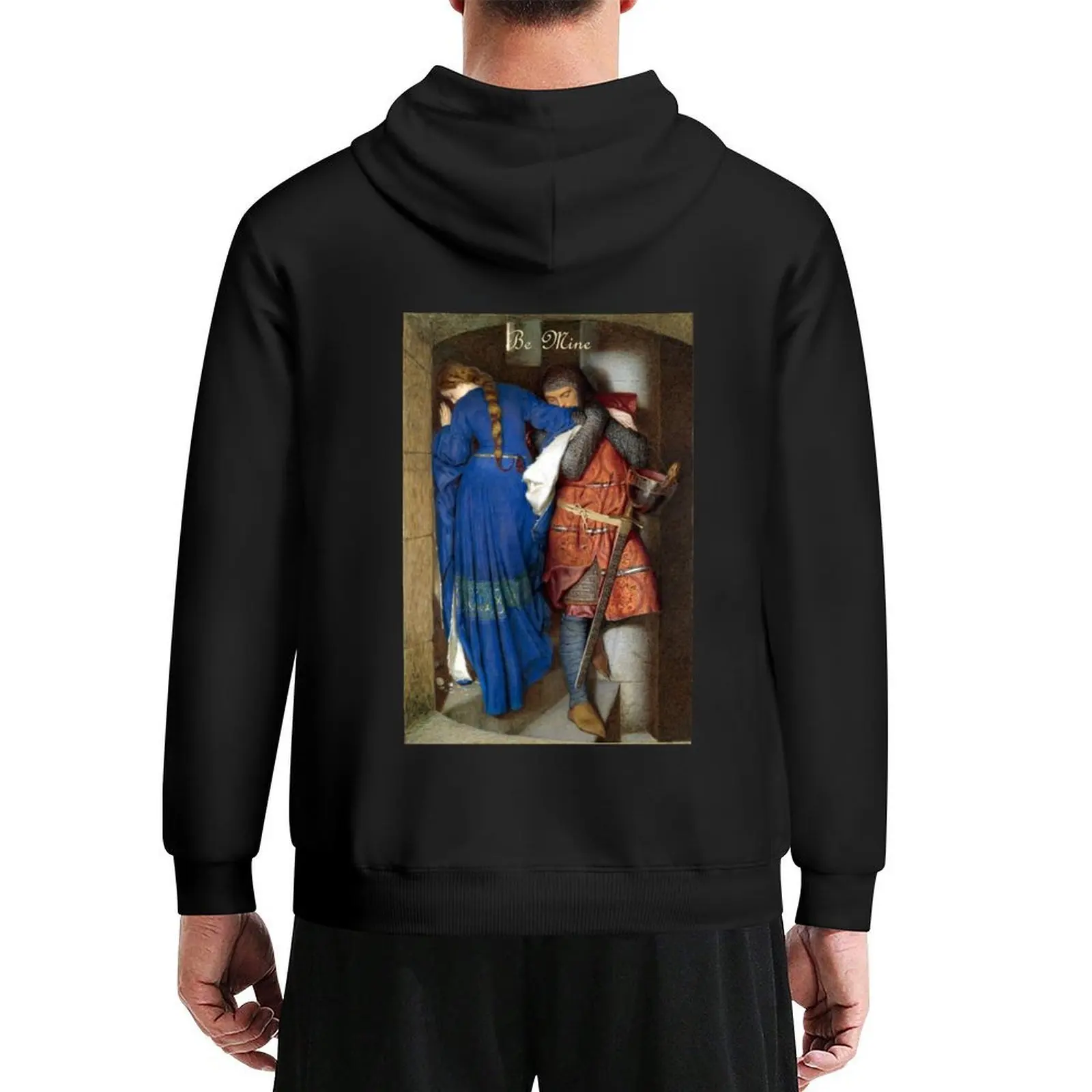 

Valentines Greetings - The Meeting on the Turret Stairs - Frederick Burton Hoodie male clothes autumn hoodie