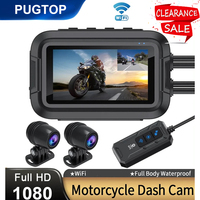 V9 1080P Front Rear Motorcycle DVR Full Body IP65 Waterproof Moto Camera WiFi GPS Dash Cam Driving Video Recorder Black Box New