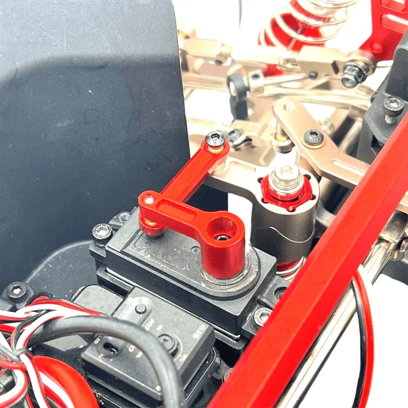 Haste de direção servo 25t para hyper go mjx 1/7 7303 7304 rc carro atualização de metal peças de acessórios op