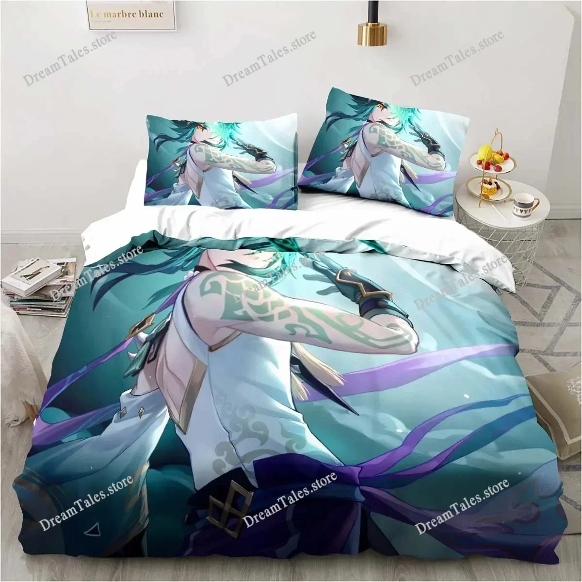 

New Genshin Impact Bedding Set Single Twin Full Queen King Size Bed Set Adult Kid Bedroom Duvet Cover Sets 3D Print Game Anime