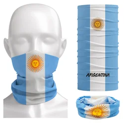 Summer Breathable Argentina Flag Bandana Seamless Face Shield for Worldwide Football Fans Outdoor Sports Headband Neck Gaiter