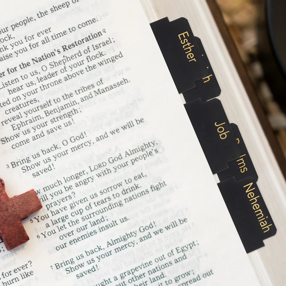 10 قطعة علامات تبويب مؤشر الكتاب المقدس قشر وعصا الذهب احباط مقاوم للماء قابلة لإعادة الاستخدام طباعة كبيرة الكتاب المقدس الملاحة كتاب الملحقات