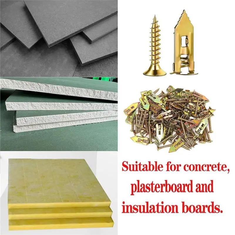 AT21-400Pcs Self-Drywall Dilling Anchors Screws With 4 Different Expansion
