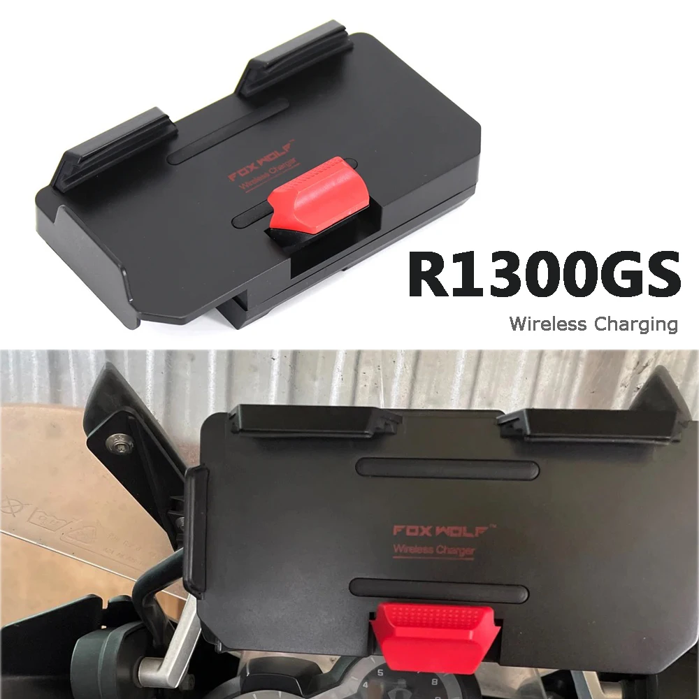 

Universal Motorcycle Phone Holder Wireless Charging Anti-Shock USB Fast Charger For BMW R1300GS R1300 GS R 1300 GS r1300gs