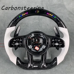 Cars accessories for Mercedes Benz AMG W204 W205 W211 W213 W212 W222 EQA E550 G63 C63 GT GLE CLA GLS Custom LED steering wheel