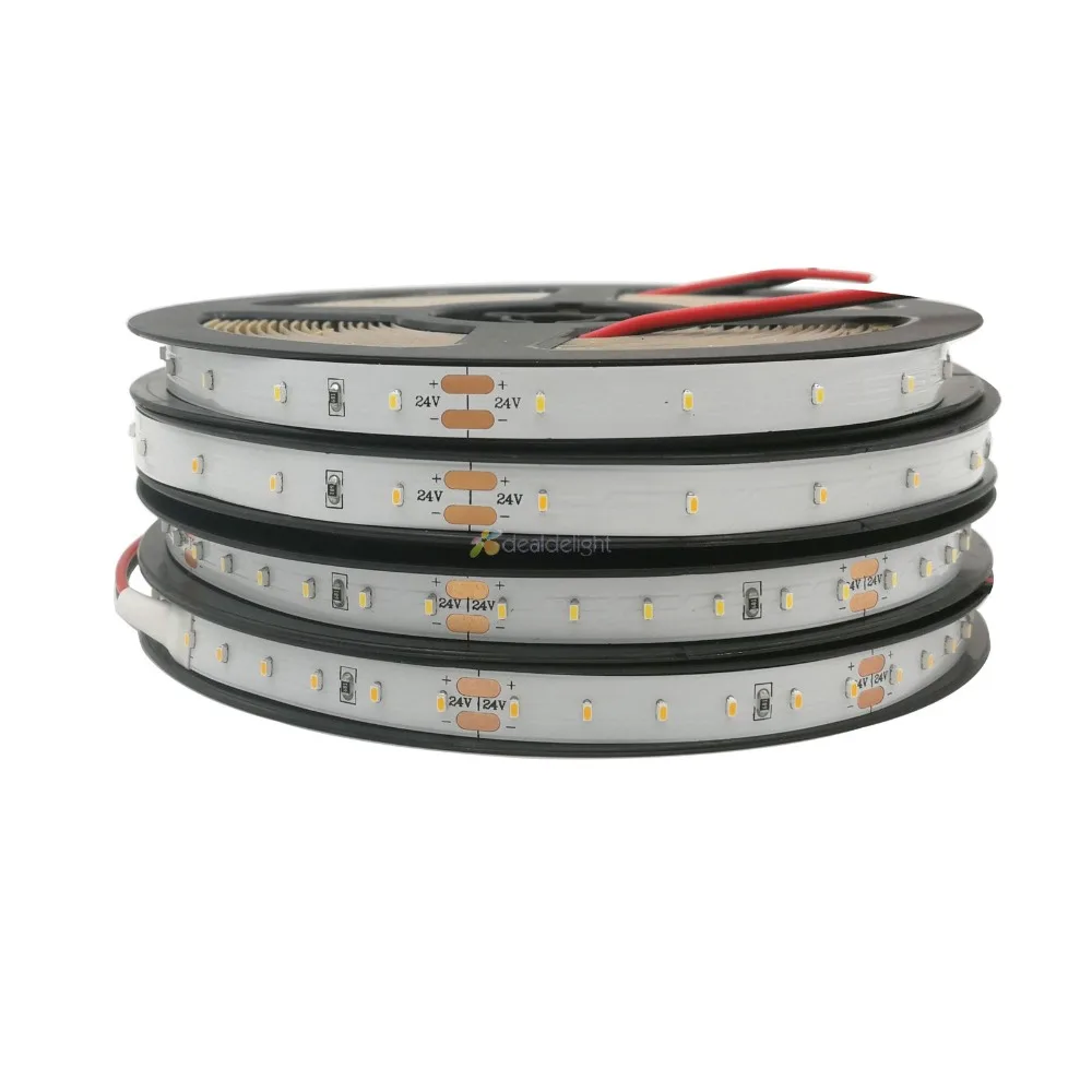 LED Strip 2110 SMD 60 120 240 LED/meter DC24 White / Warm White Super Bright 90 CRI Flexible LED Light 5m/lot NonWaterproof