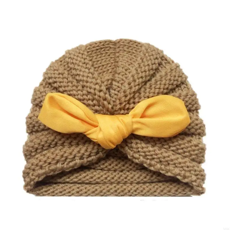 N80C Woolen Hat Baby Beanie Knitted Crochet Fashion Rabbit Ears Elastic Universal Boys Girls Warm Winter Wool Soft