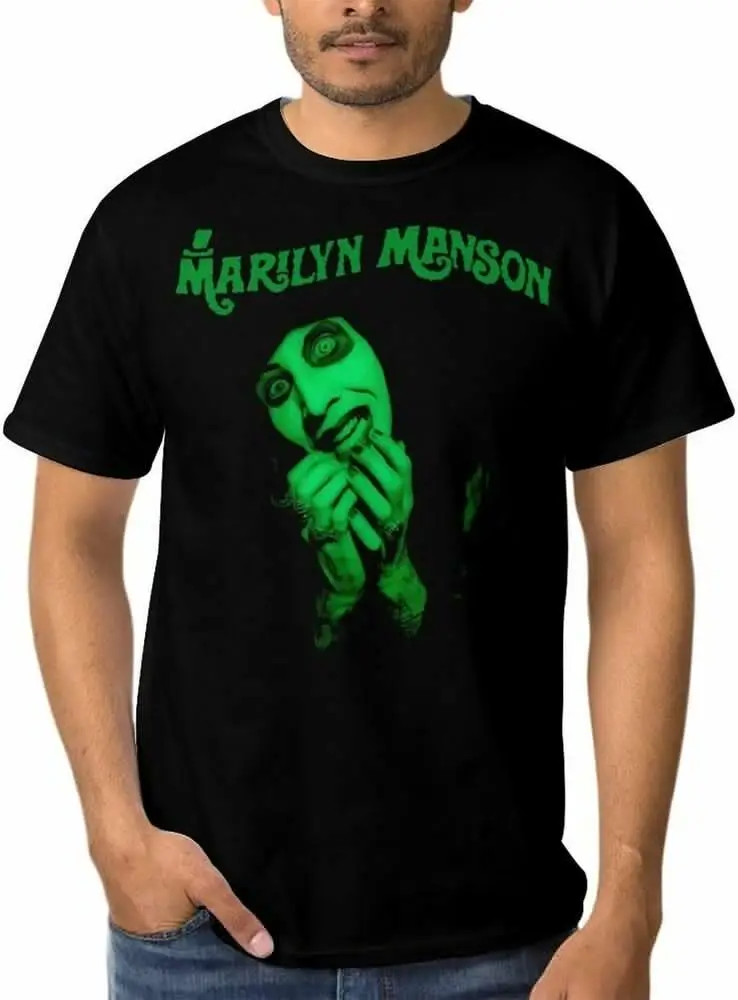 Marilyn Manson Men's Casl T-Shirt Summer Fashion Short Sve Novelty  Anime Graphic T-shirts for Men Clothing Women Tees Y2