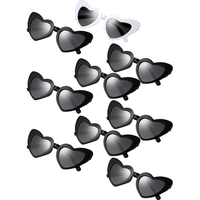 1Pcs Black Glasses Party Ornament Supplies Heart Shaped Sunglasses Wedding Party for Women Men Bridemaid Glasses Team Child Gift
