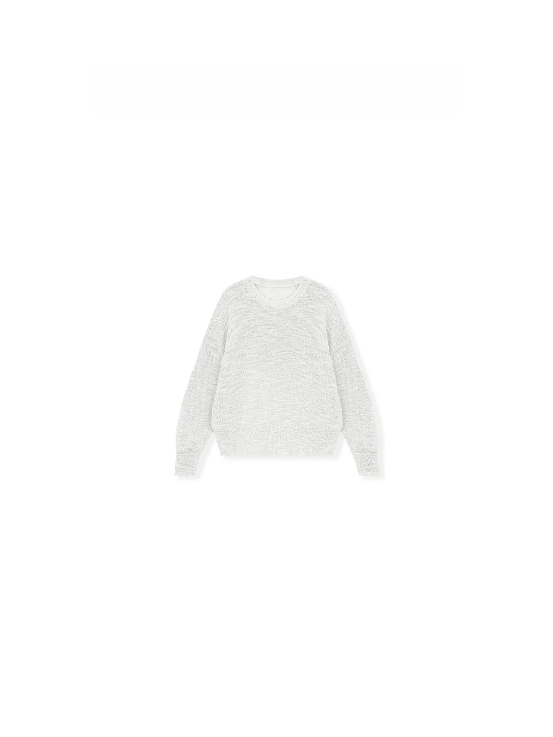 

mat Sle Loose Knitted Top Spring New Arrival Textured Relaxing Week Cotton Blend Long Sve round Ne Sweater