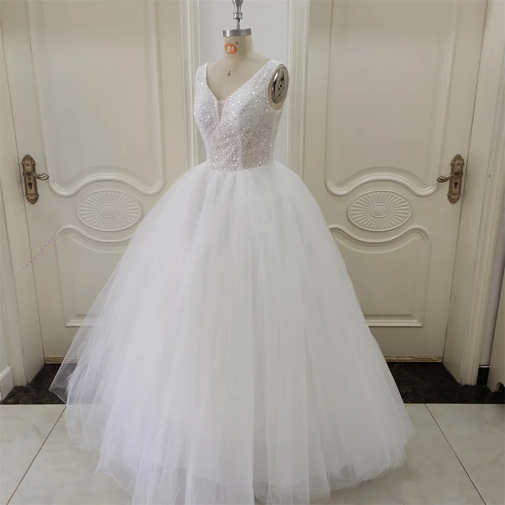 ZJ9165 الحبيب قبالة الكتف فيستدو دي نوفيا الدانتيل الترتر فستان زفاف Loverxu الكرة ثوب الأميرة فساتين الزفاف #2