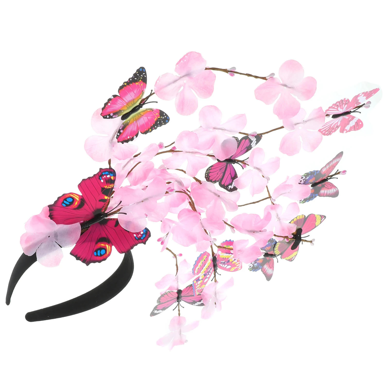 

Butterfly Headb for Women Girls Blue Hair Accessories Tea Party Fascinators Comfortable Plastic Material Graduation Birthday