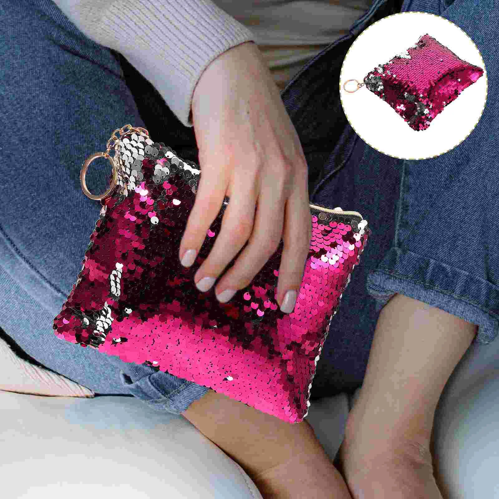 Purse Makeup Bag Woamn Coin Woman Sequined Handbag Fashion Wallet Miss