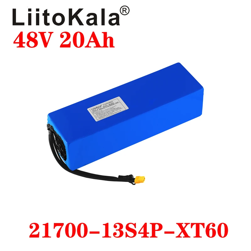 LiitoKala Original 48V 20AH Ebike แบตเตอรี่48V 1000W สำหรับแบตเตอรี่ไฟฟ้าจักรยานสำหรับจักรยานที่มีประสิทธิภาพไฟฟ้าจักรยานแบตเตอรี่ XT60