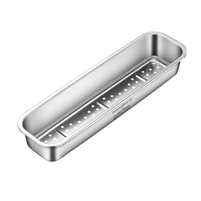 

LFGB Certificate 304 Stainless Steel Flatware Case Chopstick Spoon Fork Sort Container Cutlery Storage Box with Drainage Hole