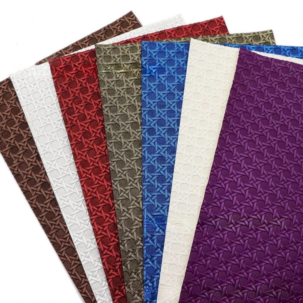 لوح جلد PVC مقاس 20 × 33 سم، جلد صناعي منسوج لصنع الحقائب والمشروعات اليدوية #3