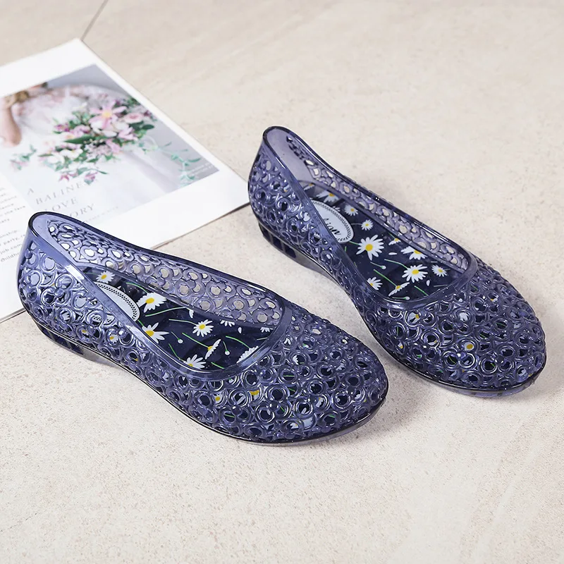 Ladies Sandals Sequin Flat Ladies Sandals Ladies Beach Jelly Shoes Women Shoes Sandalias De Mujer Clear Flat Sandals